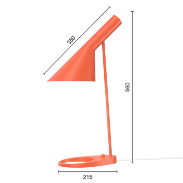 AJ bordslampa - Electric orange - Louis Poulsen