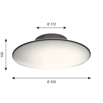 AJ Eklipta taklampa-vägglampa Ø35 cm - Vit opal - Louis Poulsen