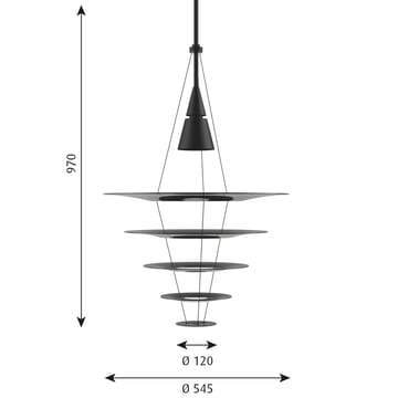 Enigma 545 pendel - Svart - Louis Poulsen