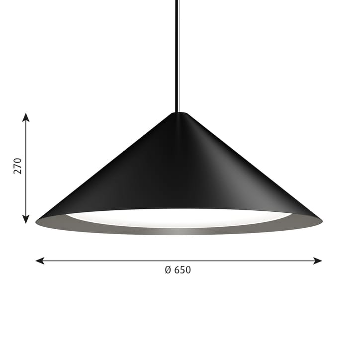 Keglen pendel Ø65 cm - Svart - Louis Poulsen