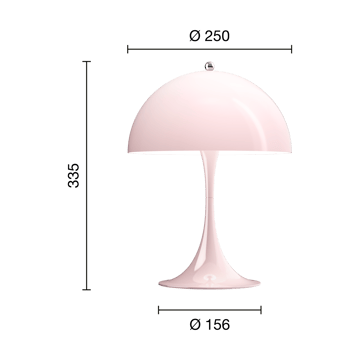 Panthella 250 bordslampa - Pale rose - Louis Poulsen