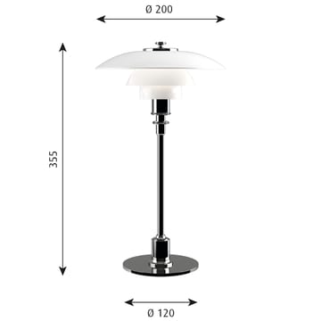 PH 2/1 bordslampa - Krom - Louis Poulsen