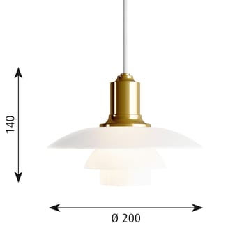 PH 2/1 pendel - Mässing metalliserad - Louis Poulsen