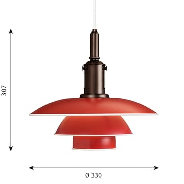PH 3½-3 pendel - Röd - Louis Poulsen