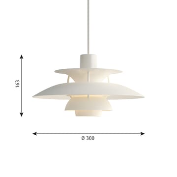 PH 5 MINI pendel monokrom - Vit - Louis Poulsen