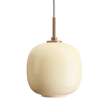 VL45 Radiohuspendel Ø17,5 cm - Brass-pale yellow glass - Louis Poulsen