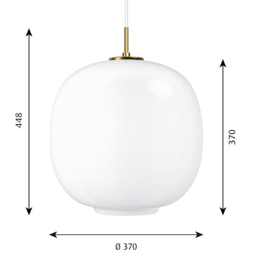 VL45 Radiohuspendel Ø37 cm - Vitt opalglas - Louis Poulsen