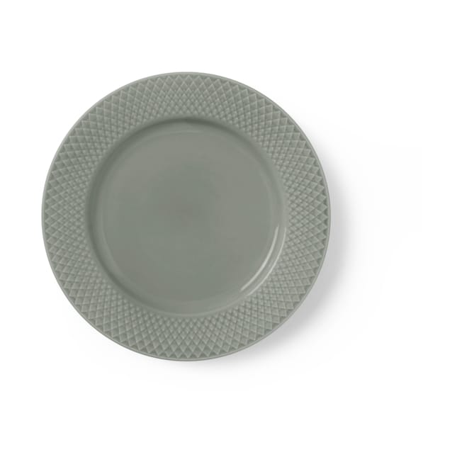 Rhombe Earth lunchtallrik Ø21 cm - Moss - Lyngby Porcelæn