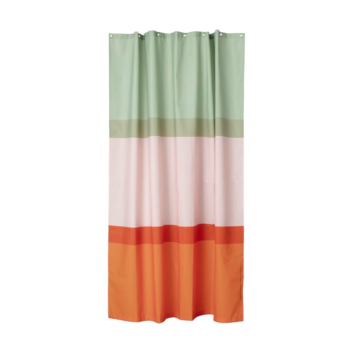 Hennika duschdraperi 180x200 cm - Orange-light pink-sage - Marimekko