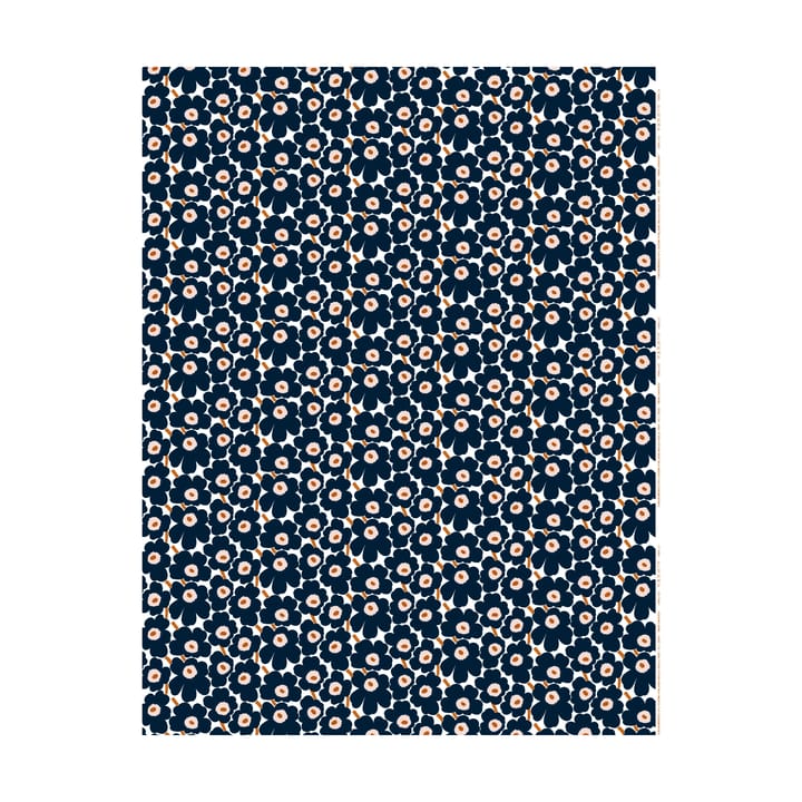 Mini Unikko tyg - White-dark navy-powder-tile - Marimekko