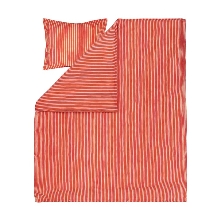 Piccolo påslakan 240x220 cm - Warm orange-pink - Marimekko