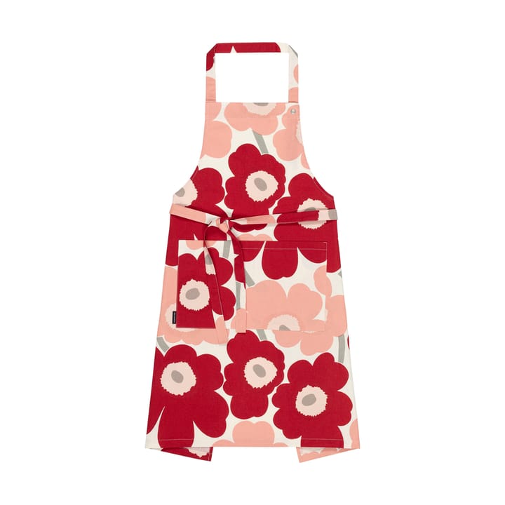 Pieni Unikko förkläde, Cotton-dark cherry-rosa Marimekko