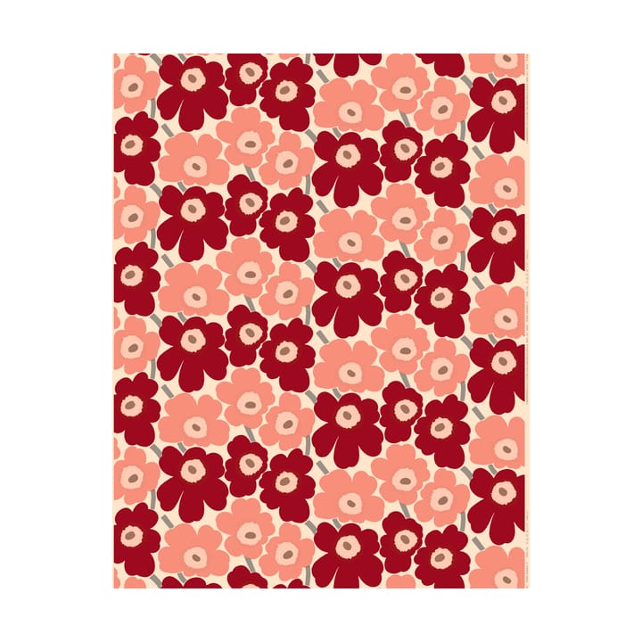 Pieni Unikko tyg bomull - Cotton-dark cherry-rosa - Marimekko