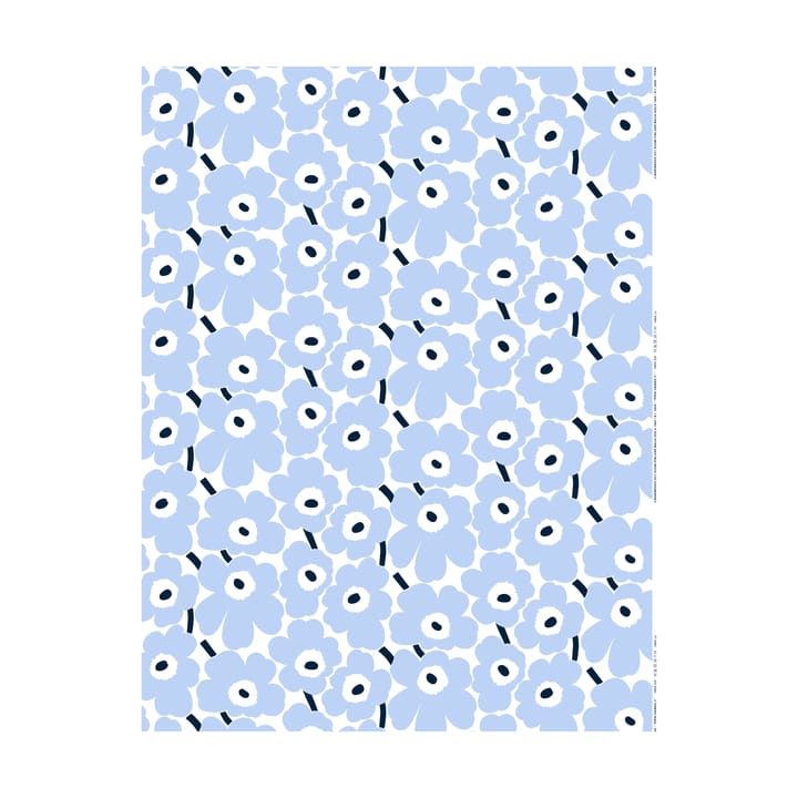 Pieni Unikko tyg bomull - White-light blue-dark blue - Marimekko