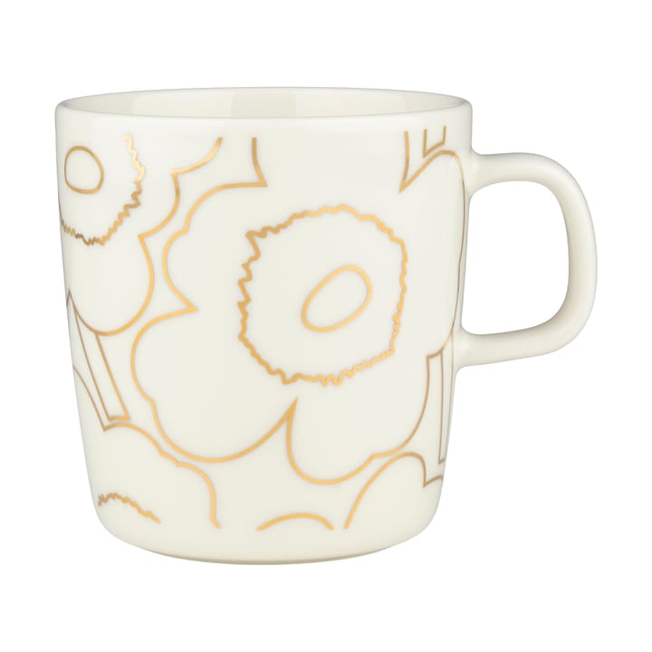 Piirto Unikko mugg 4 dl, White-gold Marimekko