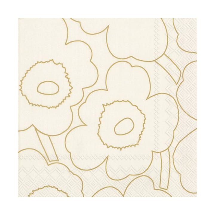 Piirto Unikko servett 33x33 cm 20-pack - Gold - Marimekko