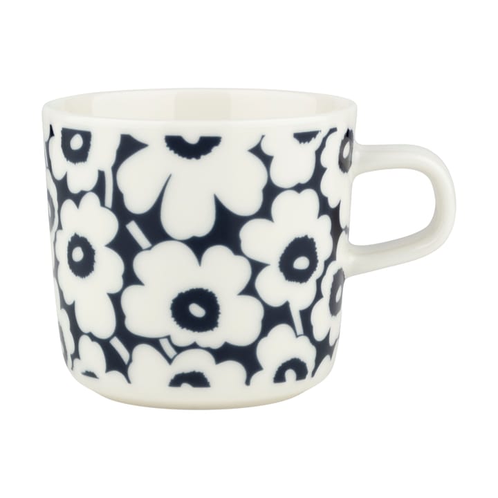 Pikkuinen Unikko kaffekopp 20 cl - Dark blue-white - Marimekko