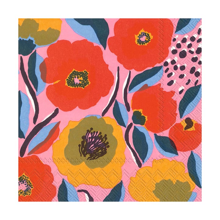 Rosarium servett 33x33 cm 20-pack - Rose - Marimekko