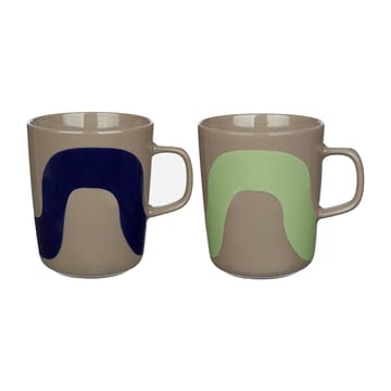 Seireeni mugg 25 cl 2-pack - Terra-mörkblå-mint - Marimekko