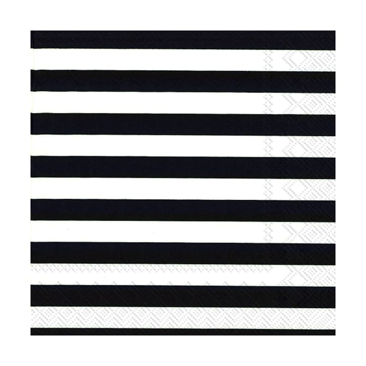 Tasaraita servett 33x33 cm 20-pack - Black - Marimekko