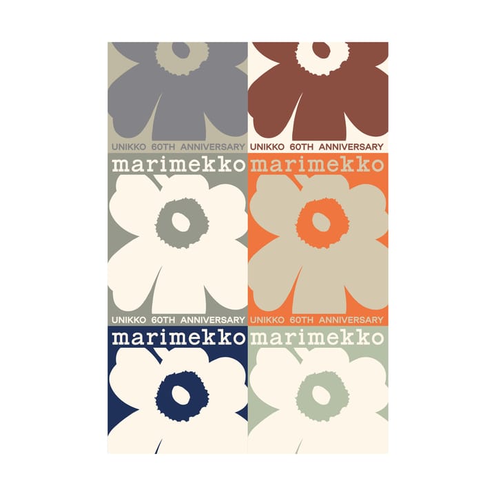 Unikko 60-årsjubileum poster 70x100 cm - Multi - Marimekko