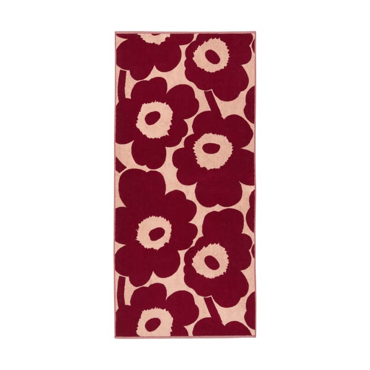 Unikko badhandduk 70x150 cm, Pink-dark cherry Marimekko