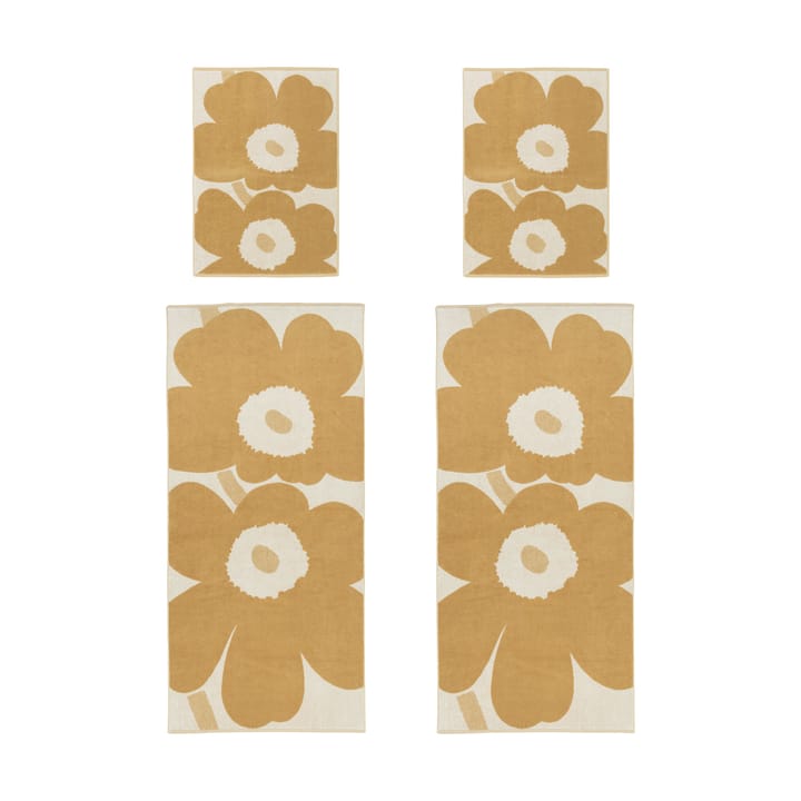 Unikko handduksset 4-delar - Off white-straw - Marimekko