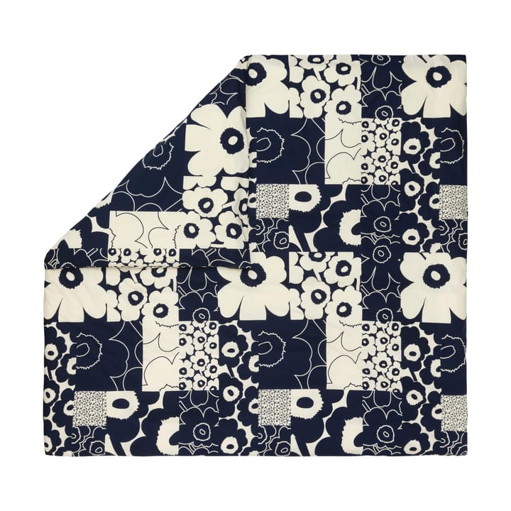 Unikko kollaasi påslakan 240x220 cm - Off-white-dark blue - Marimekko