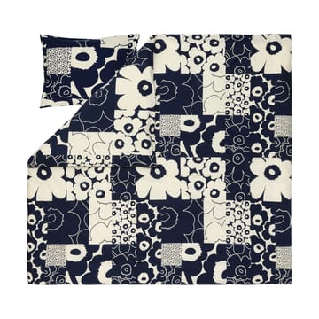 Unikko kollaasi påslakan 240x220 cm - Off-white-dark blue - Marimekko