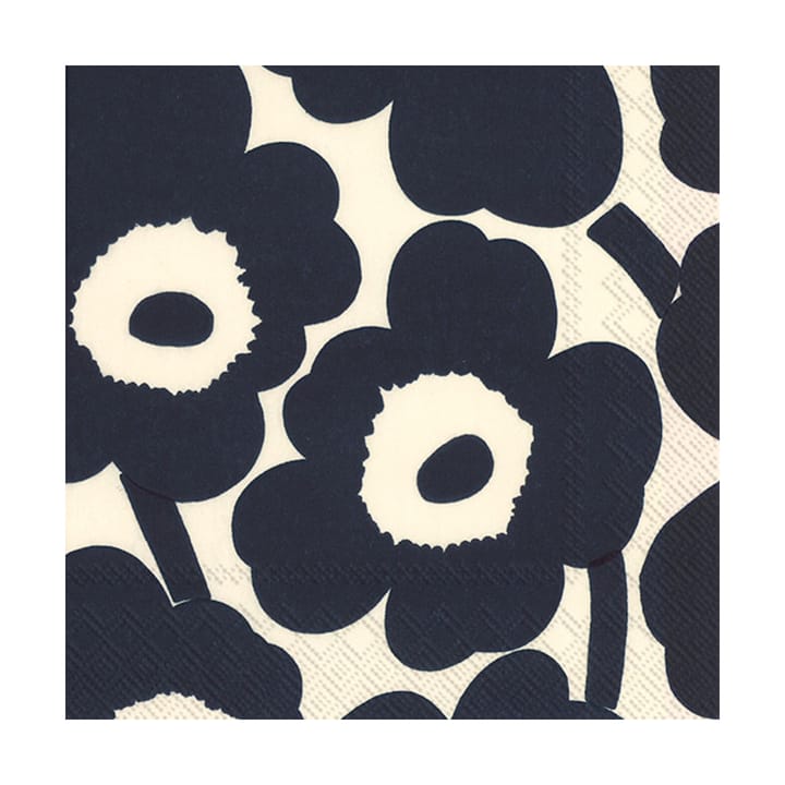 Unikko servett 33x33 cm 20-pack - Dark blue - Marimekko