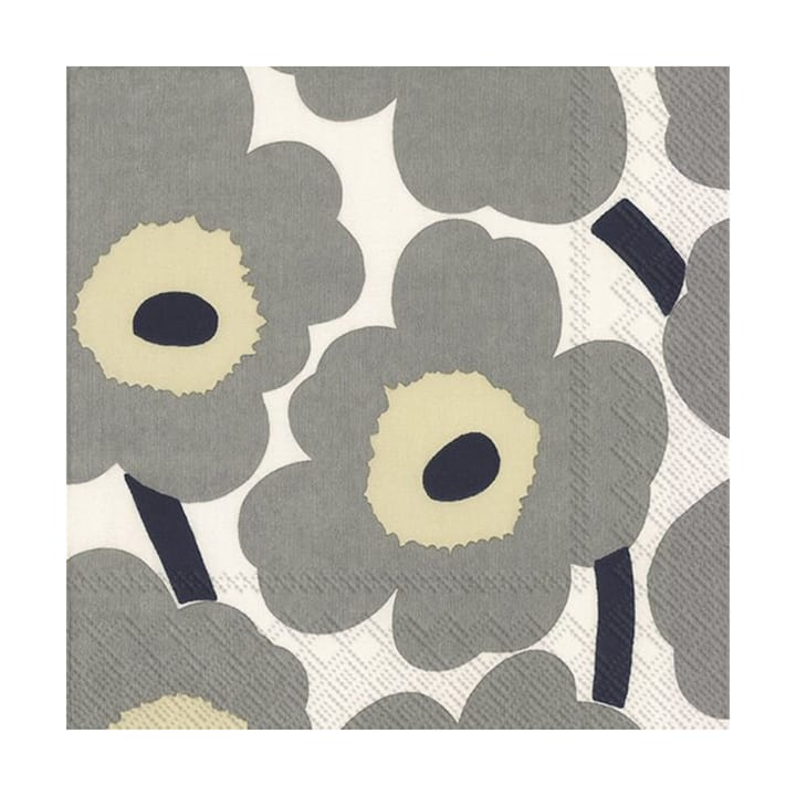 Unikko servett 33x33 cm 20-pack - Grey-white - Marimekko