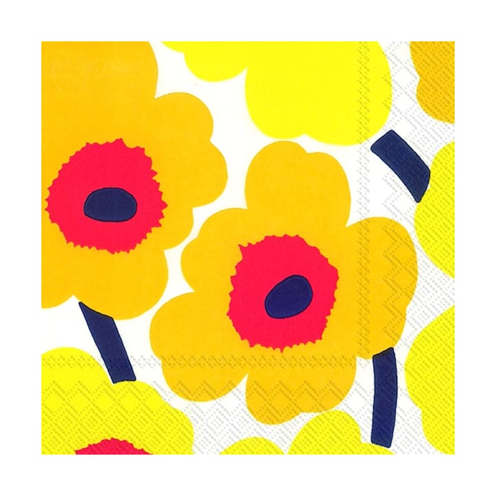 Unikko servett 33x33 cm 20-pack, Mörk gul Marimekko