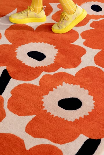 Unikko ullmatta - Orange Red, 170x240 cm - Marimekko