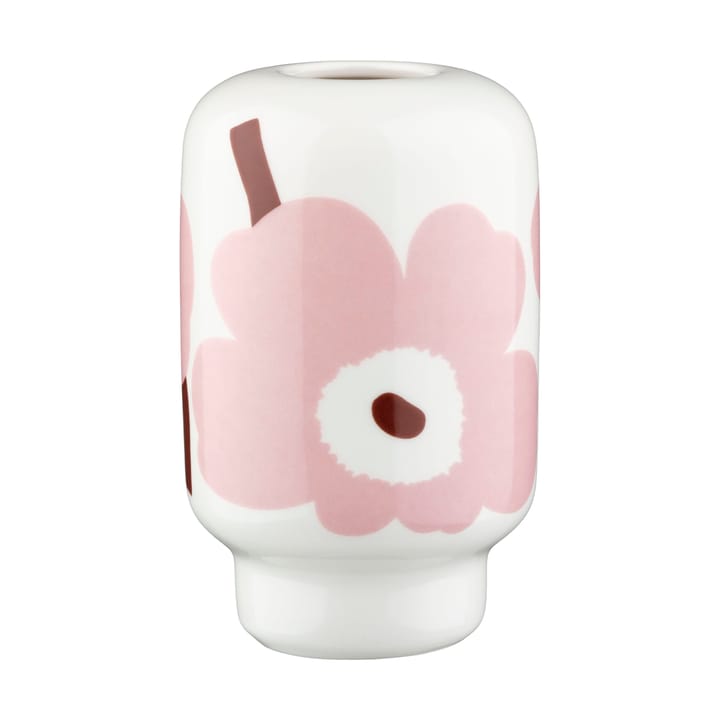 Unikko vas 14 cm - White-light pink-chestnut - Marimekko