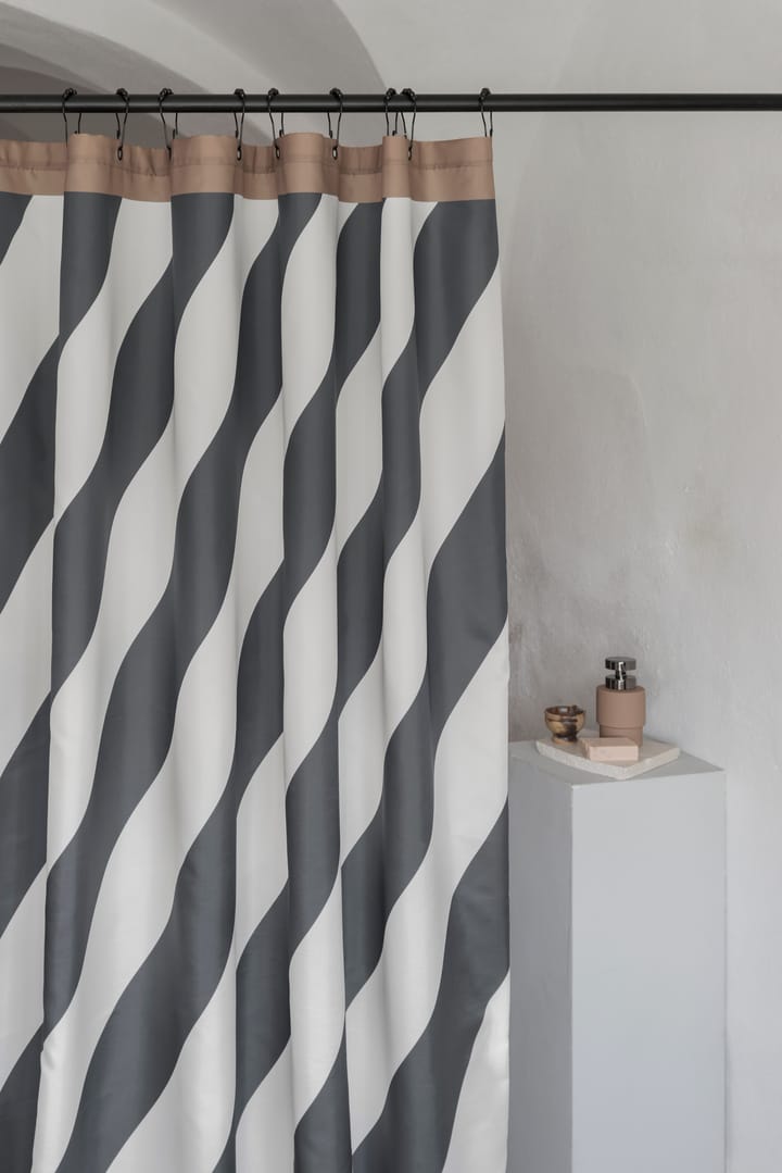 Diagonal duschdraperi 150x200 cm, Dark grey Mette Ditmer