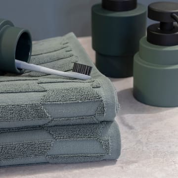 Geo gästhandduk 2-pack - Pine green - Mette Ditmer