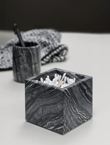 Marble kub 8,5x8,5 cm - Black-grey - Mette Ditmer