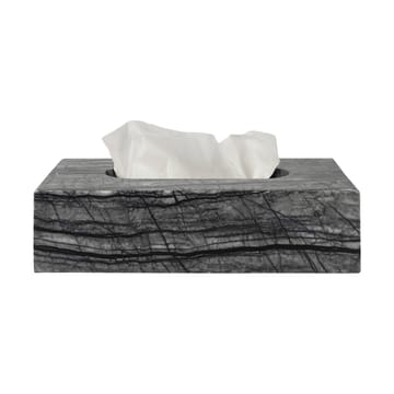 Marble näsdukslåda 14x25,5 cm - Svart-grå - Mette Ditmer