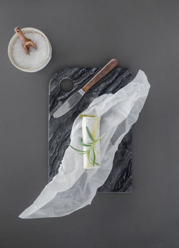 Marble serveringsbricka medium 20x30 cm - Black-grey - Mette Ditmer