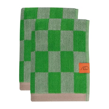 Retro gästhandduk 40x55 cm 2-pack - Classic green - Mette Ditmer