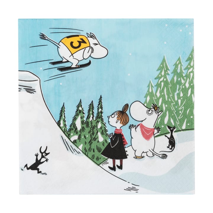 Mumin pappersservett 33x33 cm - Backhoppning - Moomin Arabia