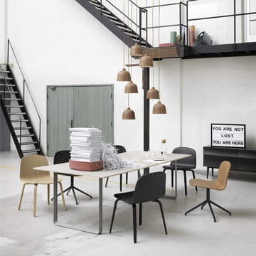 70/70 matbord 255x108 cm - Black linoleum-Plywood-White - Muuto