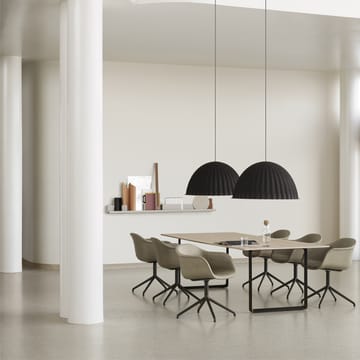 70/70 matbord 295x108 cm - Solid oak-Grey - Muuto