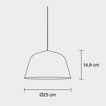 Ambit taklampa Ø25 cm - grå - Muuto