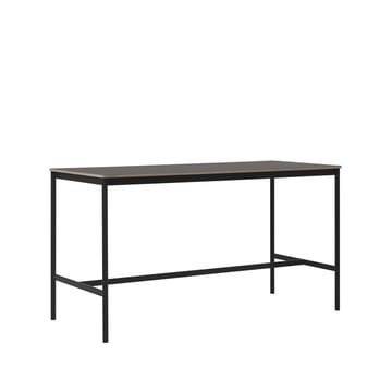 Base High barbord - black linoleum, svart stativ, plywoodkant, b85 l190 h105 - Muuto