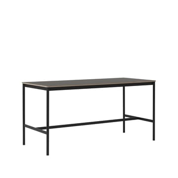 Base High barbord - black linoleum, svart stativ, plywoodkant, b85 l190 h95 - Muuto