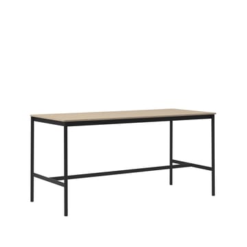 Base High barbord - oak, svart stativ, plywoodkant, b85 l190 h95 - Muuto