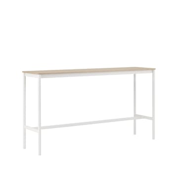 Base High barbord - oak, vitt stativ, plywoodkant, b50 l190 h105 - Muuto