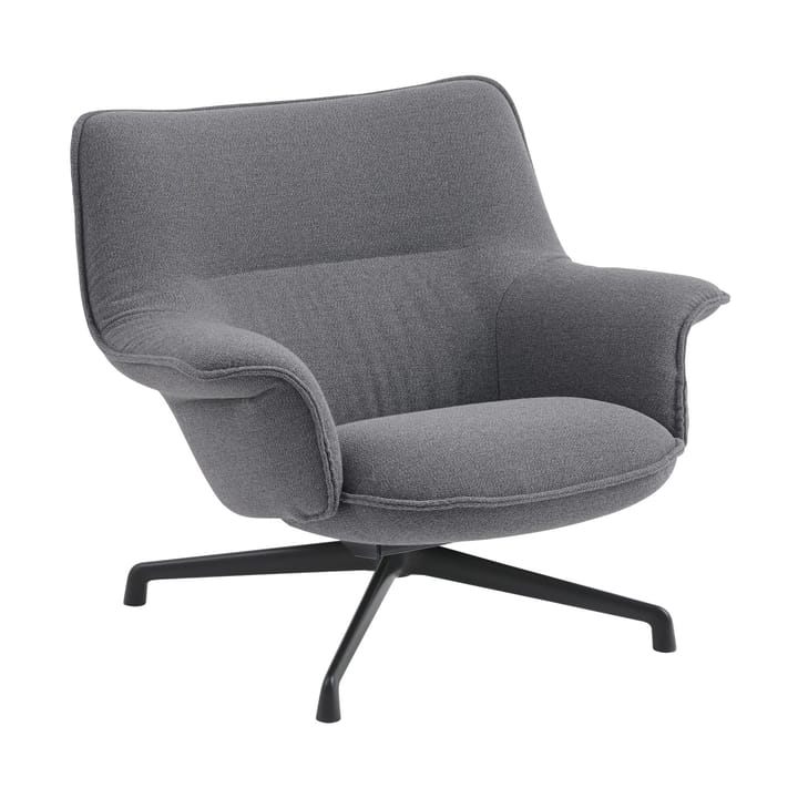 Doze fåtölj låg swivel base - Ocean 80-anthracite black - Muuto