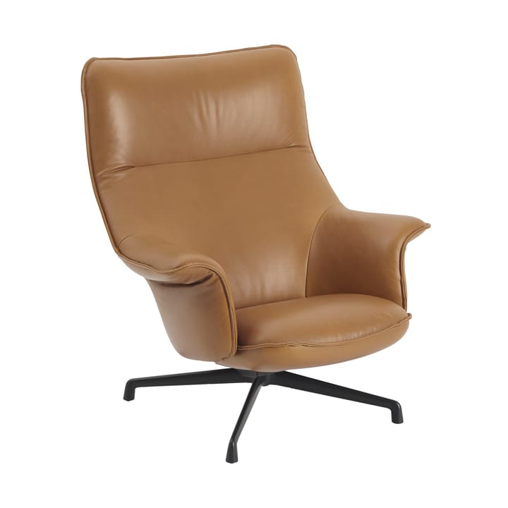 Doze fåtölj swivel base - Refine leather cognac-black - Muuto